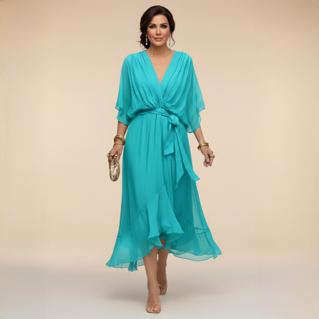 Monica | Wrap V-Neck Dress