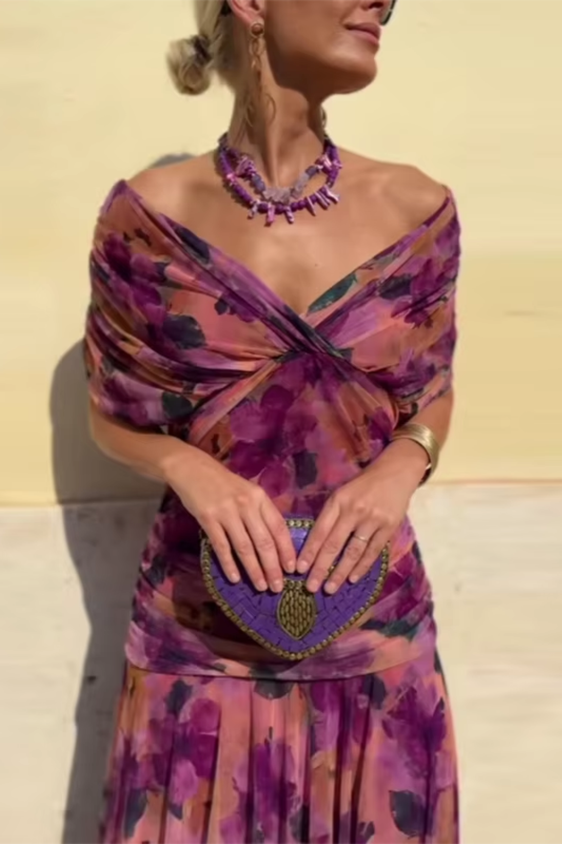 Eloisa | Long Floral Chiffon Dress