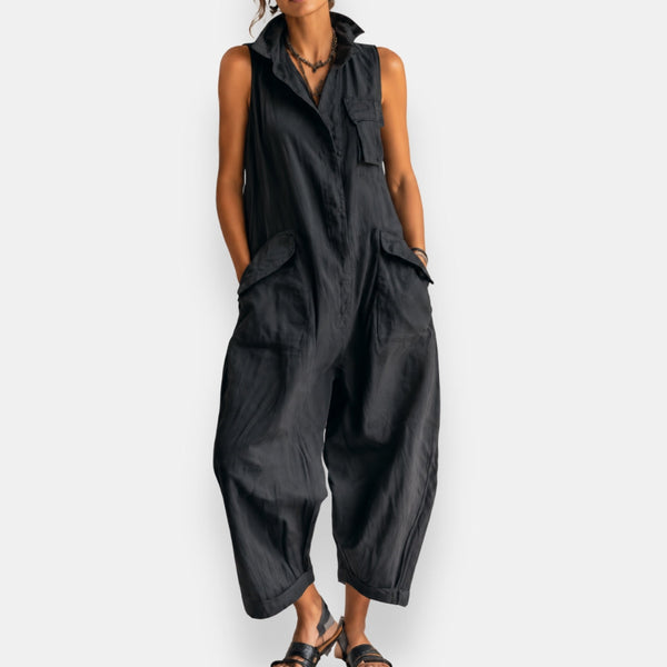 Garvalde | Sleeveless Wide-Leg Jumpsuit