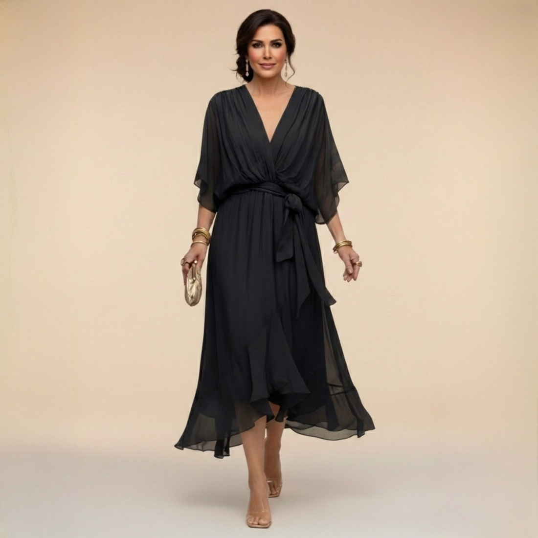 Monica | Wrap V-Neck Dress
