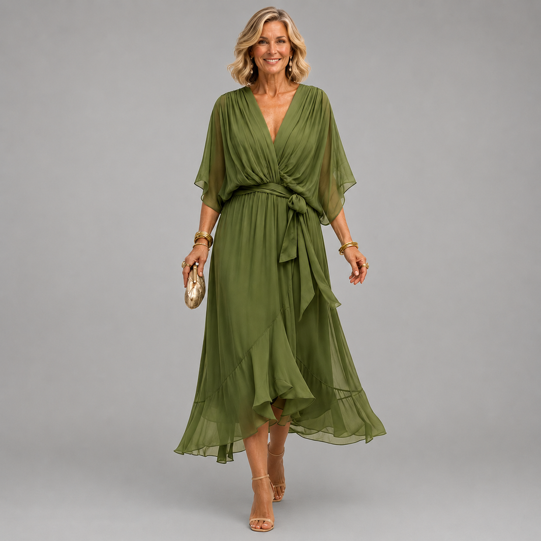 Monica | Wrap V-Neck Dress