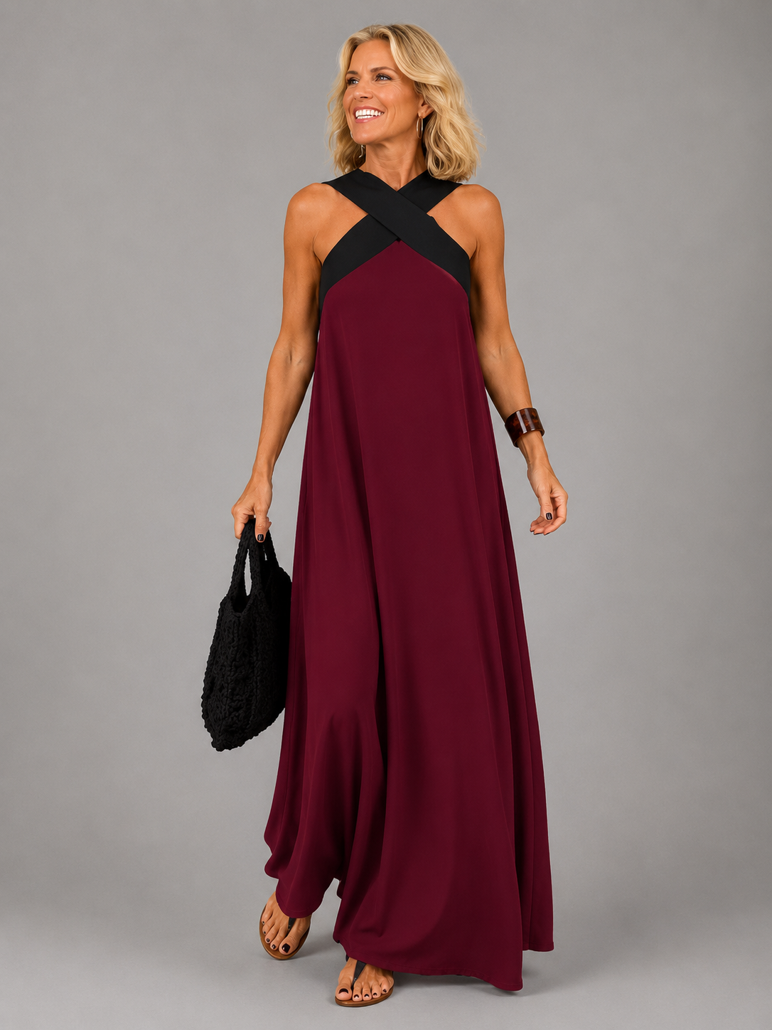 Velora | Crossover Maxi Dress