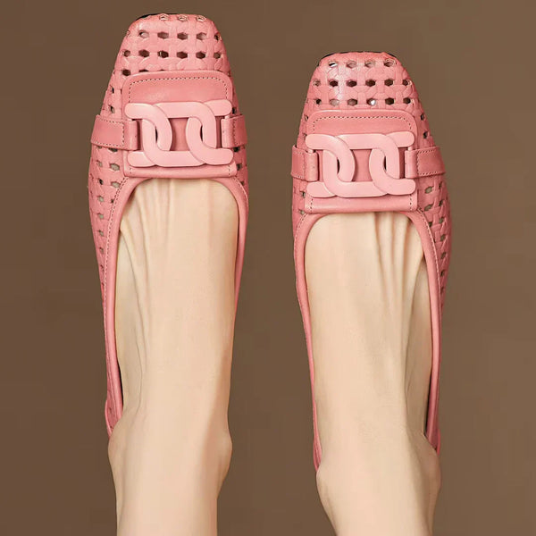 Solea | Woven Square-Toe Heels
