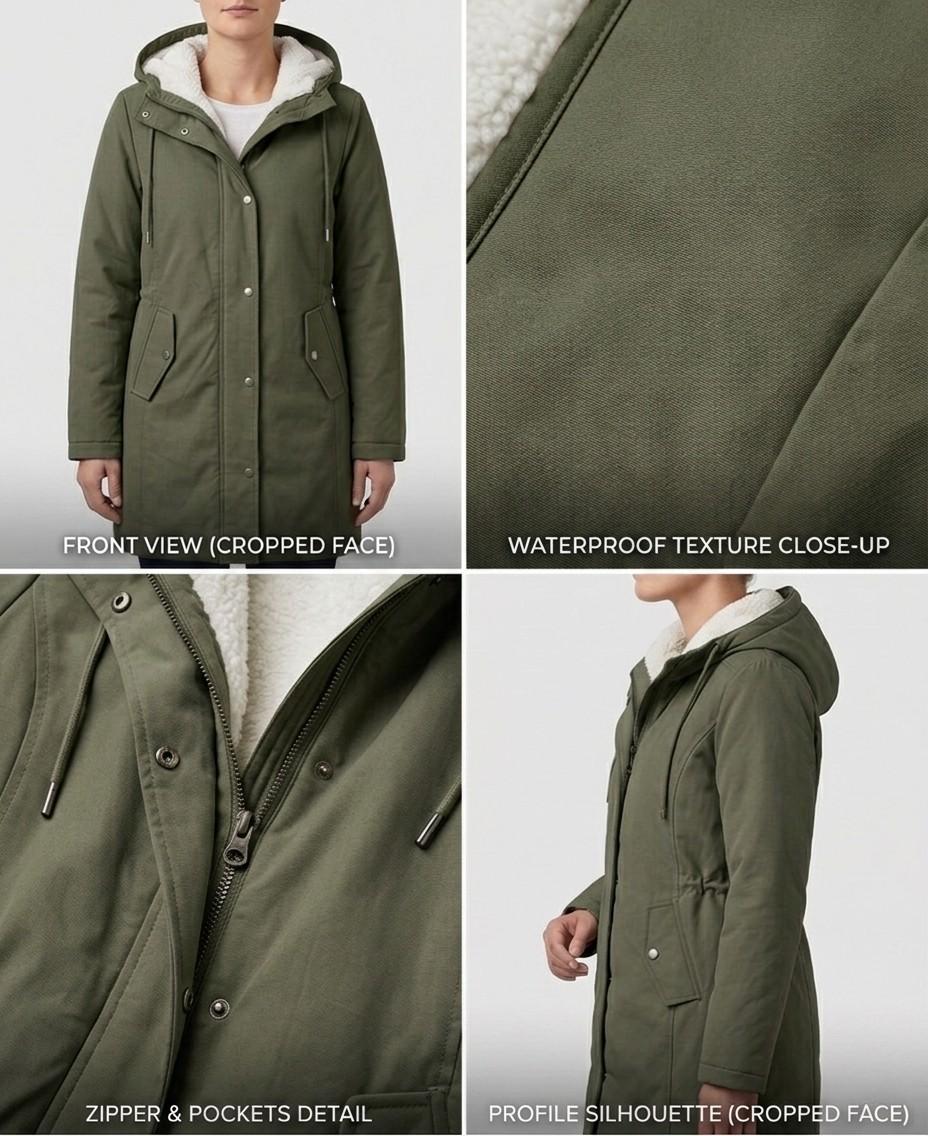 Amelie | Hooded Long Rain Parka