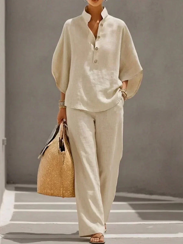 Maribel | Batwing Top & Wide-Leg Trouser Set