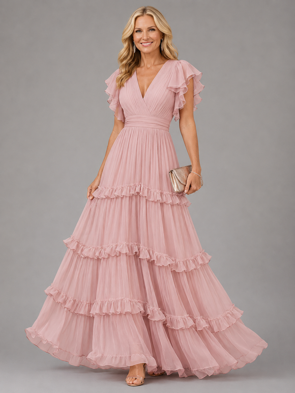 Zoe | Blush Pink Occasion Maxi Dress