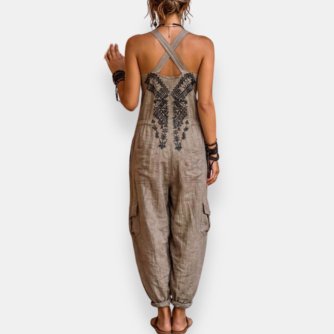 Teresa | Embroidered Boho Jumpsuit