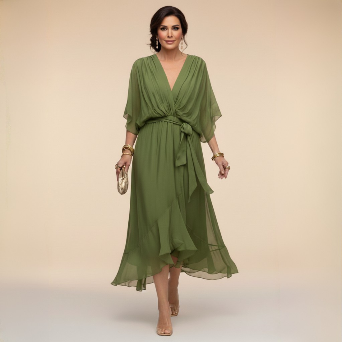 Monica | Wrap V-Neck Dress
