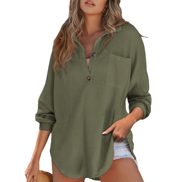 Kathryn | Button V-Neck Blouse