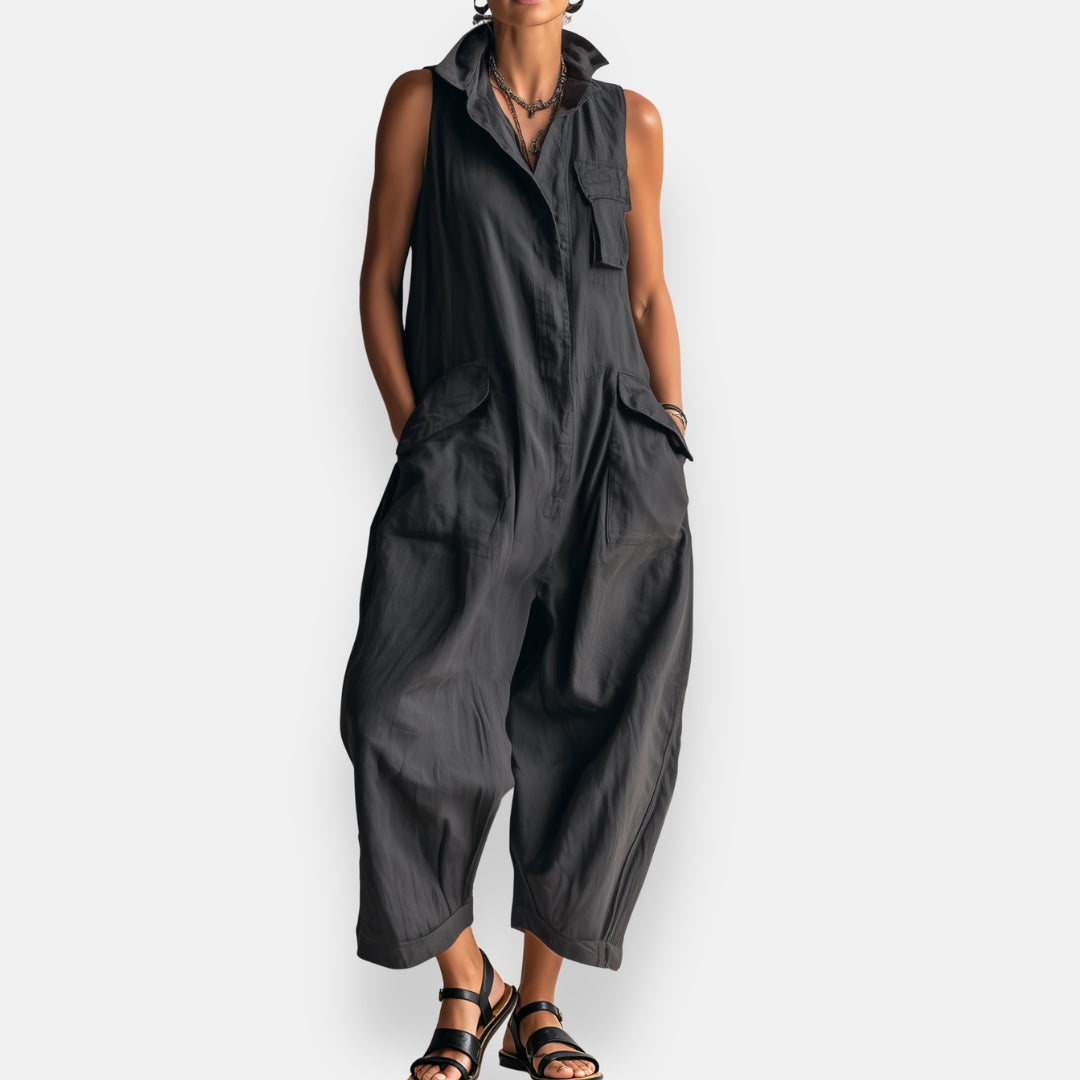 Garvalde | Sleeveless Wide-Leg Jumpsuit