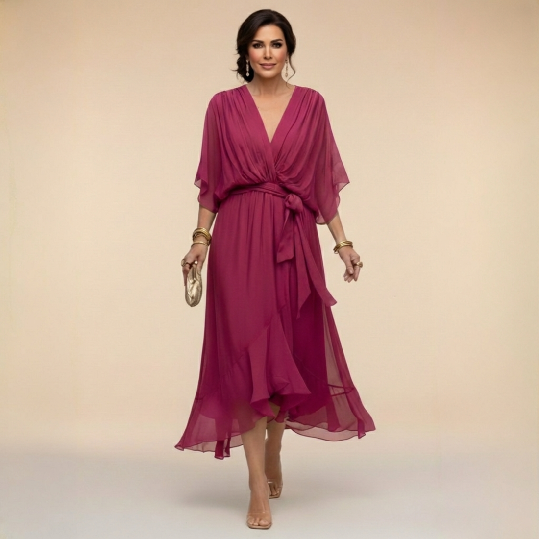 Monica | Wrap V-Neck Dress