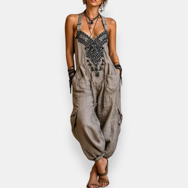 Teresa | Embroidered Boho Jumpsuit