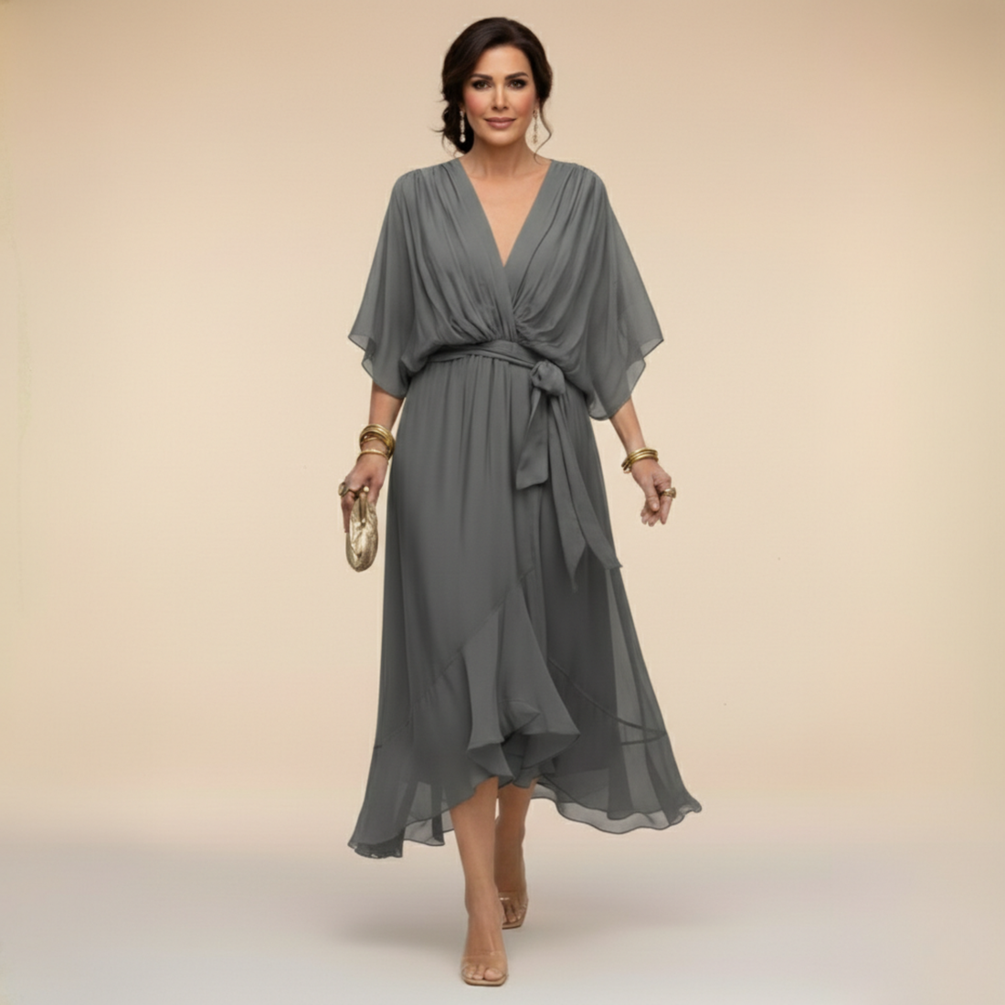 Monica | Wrap V-Neck Dress