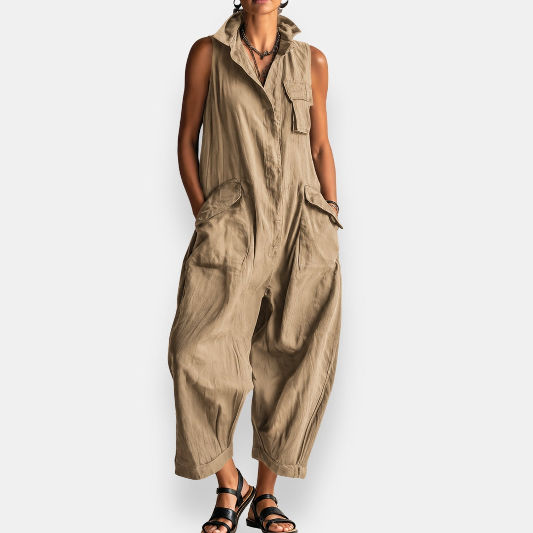Garvalde | Sleeveless Wide-Leg Jumpsuit