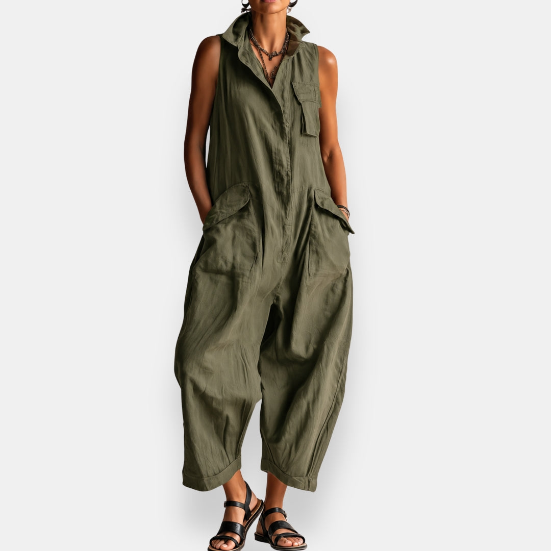 Garvalde | Sleeveless Wide-Leg Jumpsuit