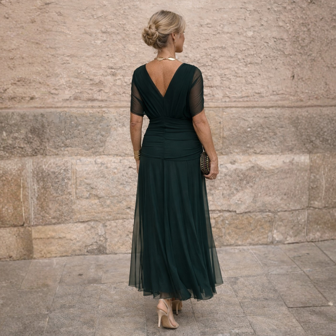 Mikaela | Off-Shoulder Chiffon Maxi Dress