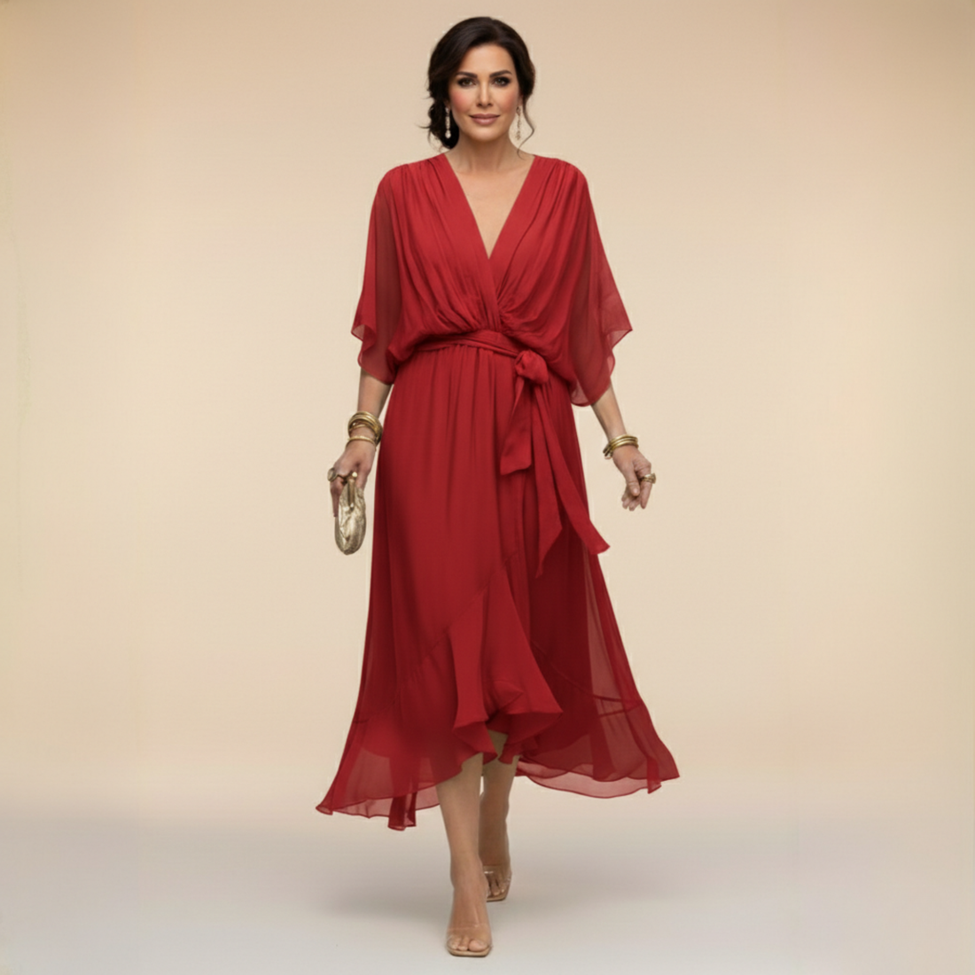 Monica | Wrap V-Neck Dress
