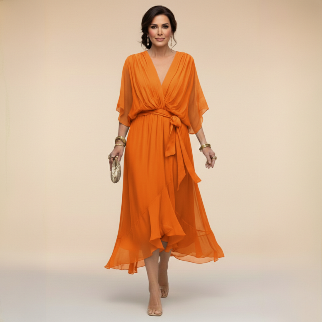 Monica | Wrap V-Neck Dress