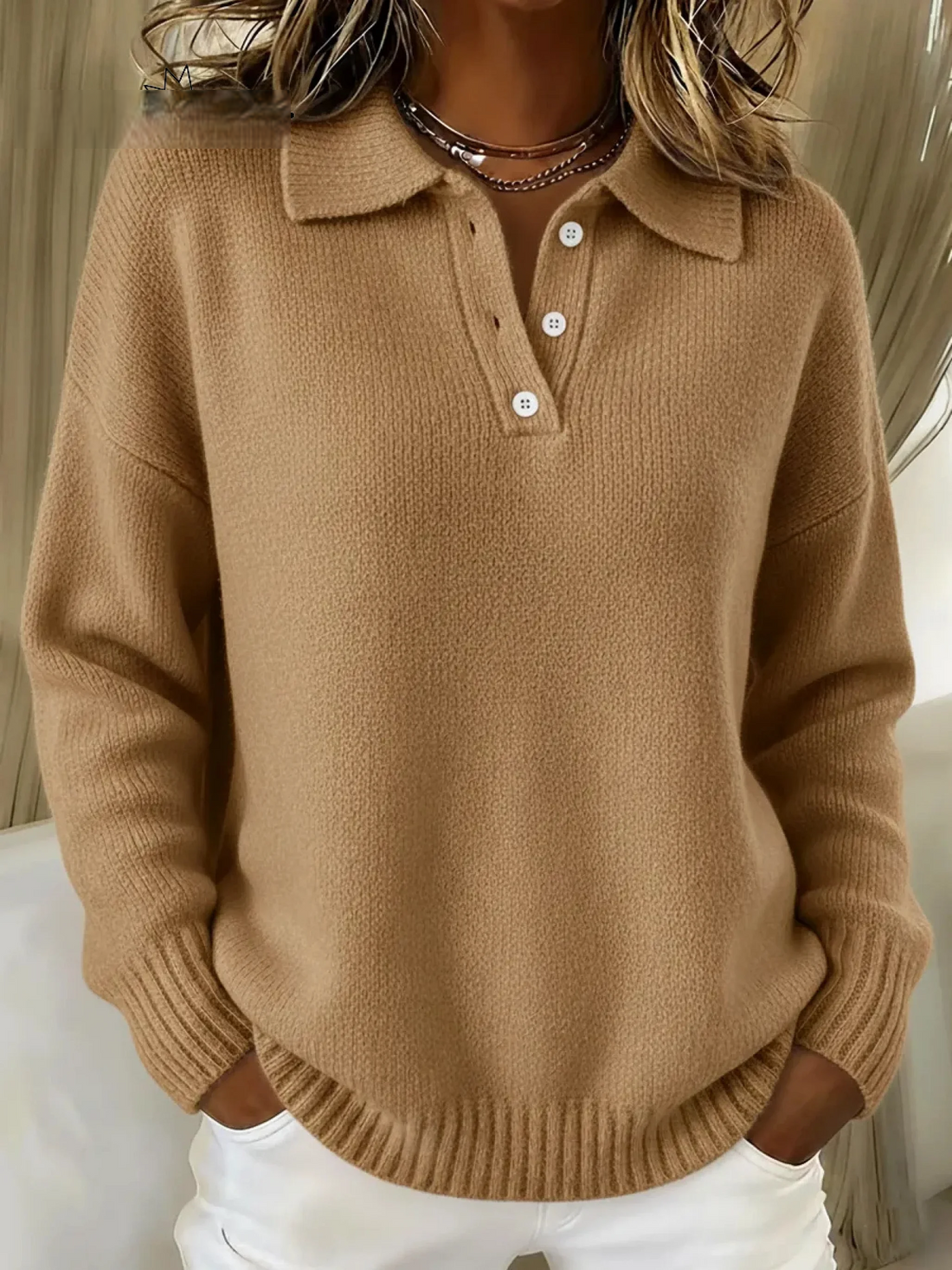 Classic Button-Detail Jumper
