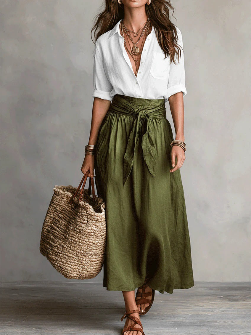 River | Shirt & Skirt Two-Piece Set