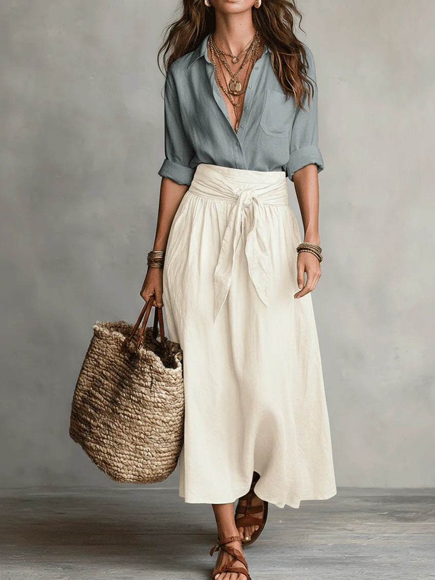 River | Shirt & Skirt Two-Piece Set