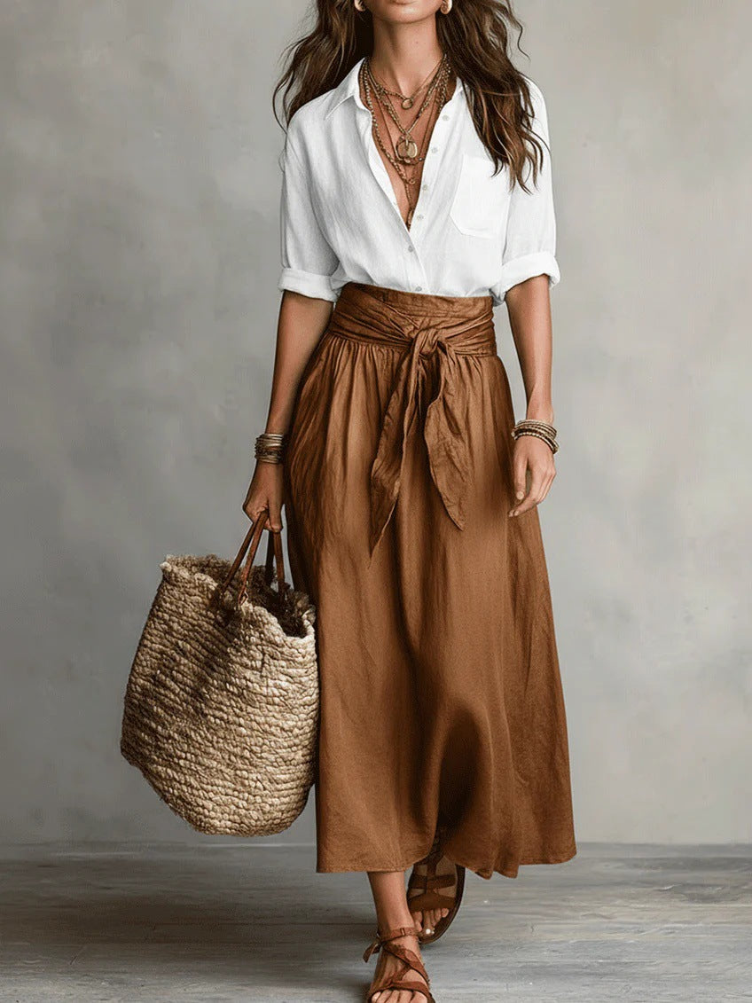 River | Shirt & Skirt Two-Piece Set