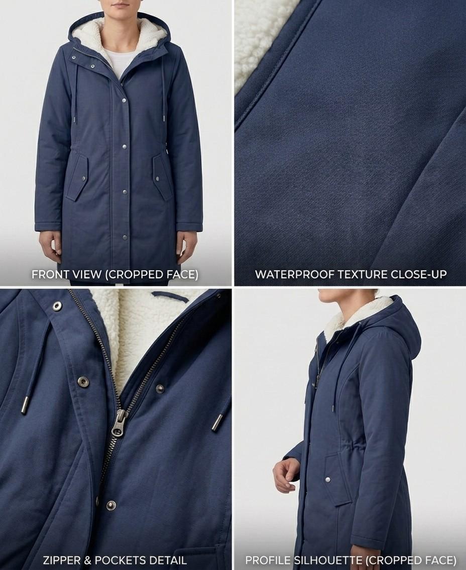 Amelie | Hooded Long Rain Parka