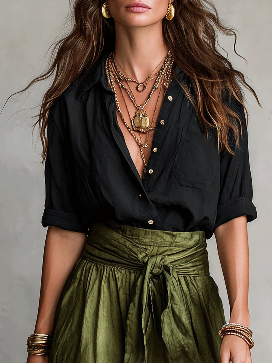 River | Shirt & Skirt Two-Piece Set