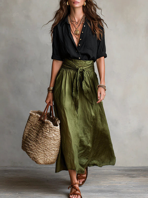 River | Shirt & Skirt Two-Piece Set