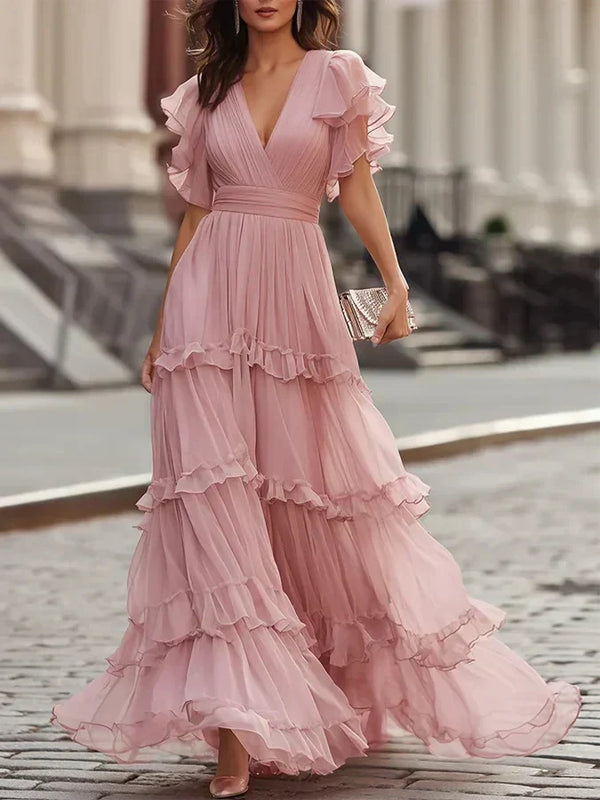 Zoe | Blush Pink Occasion Maxi Dress