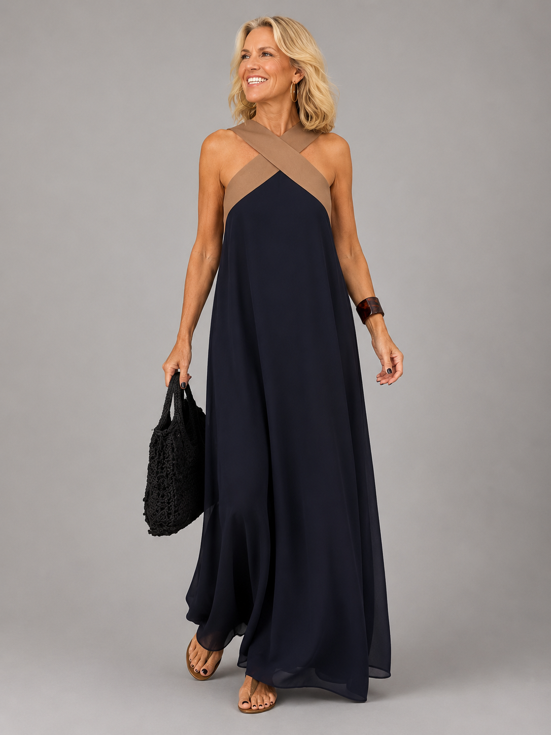 Velora | Crossover Maxi Dress