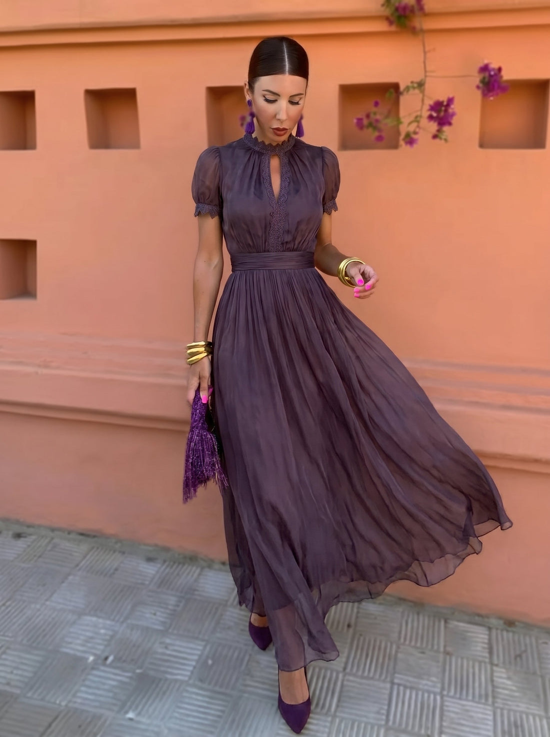 Cayetana | Long Chiffon Dress