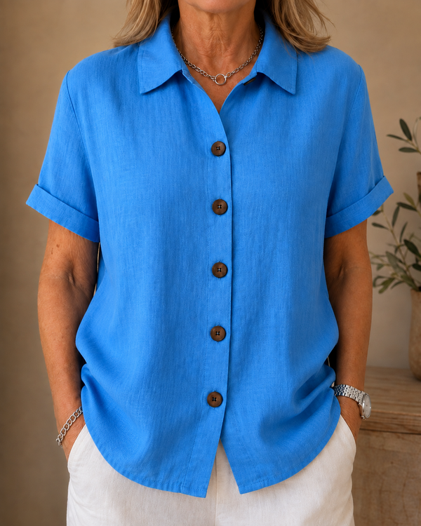 Button-Front Blouse