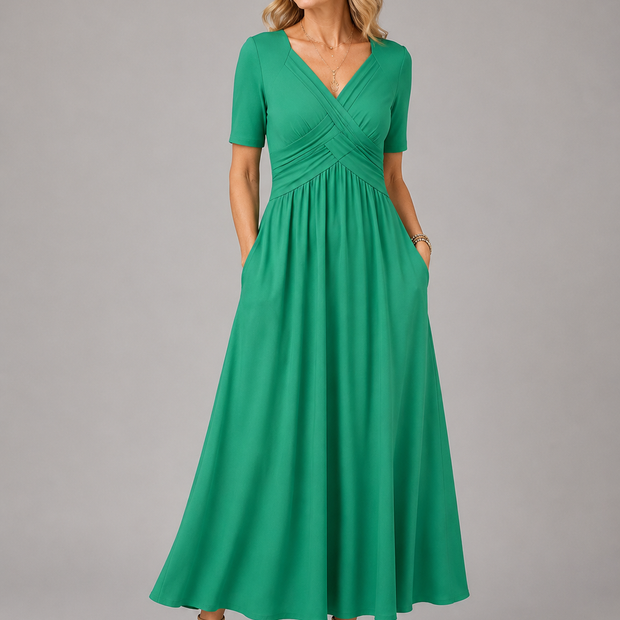 Angeli | Gathered Waist Midi Dress