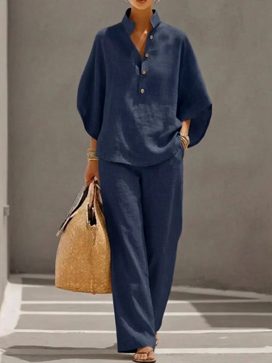 Maribel | Batwing Top & Wide-Leg Trouser Set