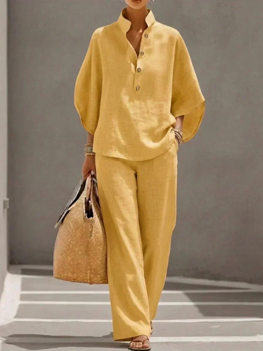 Maribel | Batwing Top & Wide-Leg Trouser Set